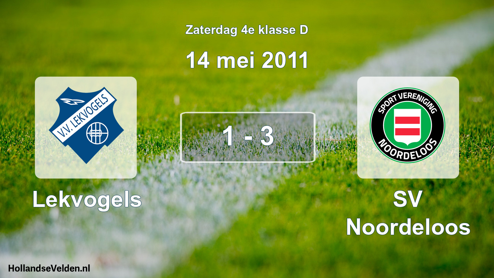 Total number of matches played: Lekvogels - SV Noordeloos 1 - 3 (14 May 2011)