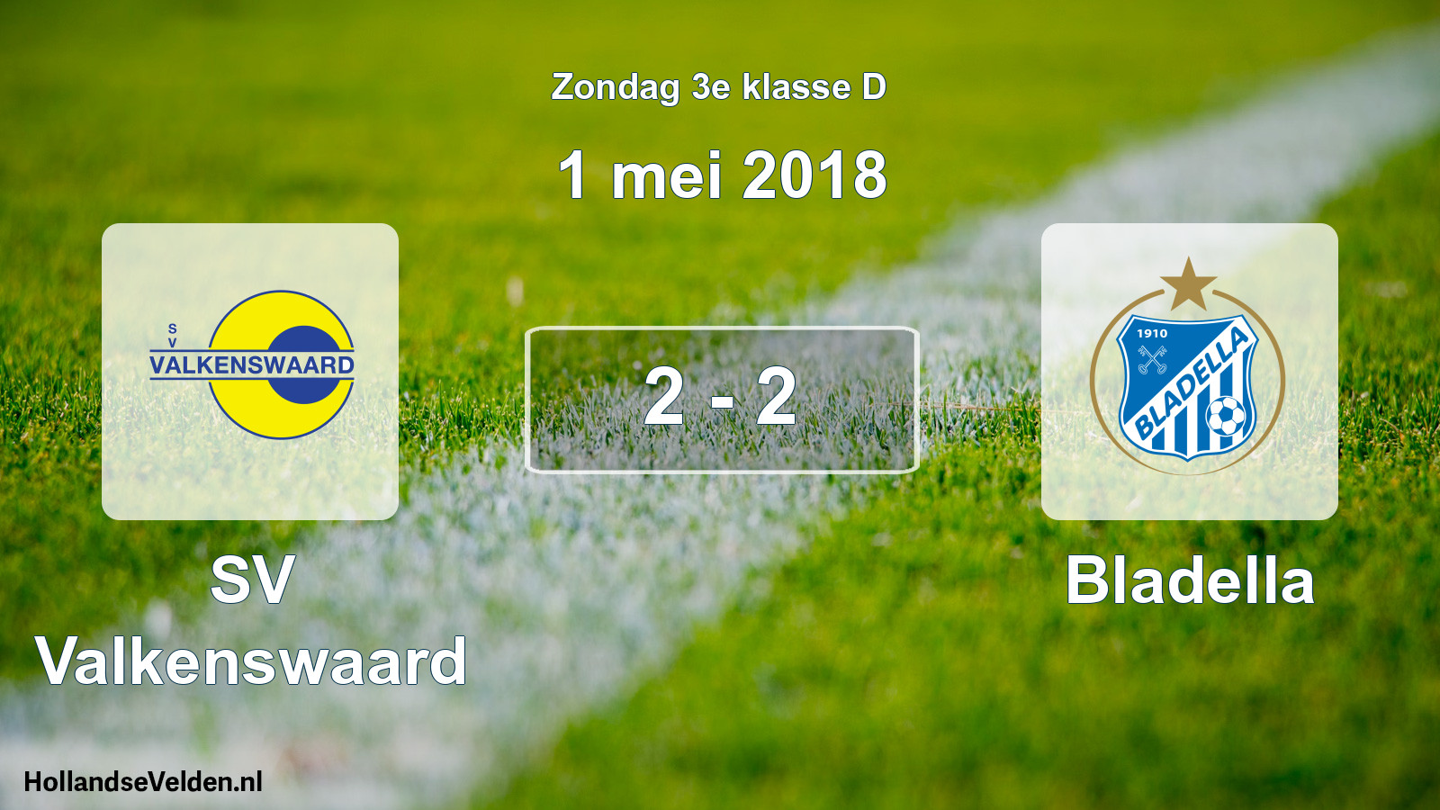 Total number of matches played: SV Valkenswaard - Bladella 2 - 2 (1 May 2018)