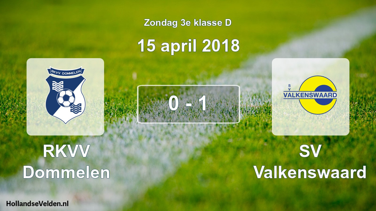 Total number of matches played: RKVV Dommelen - SV Valkenswaard 0 - 1 (15 April 2018)