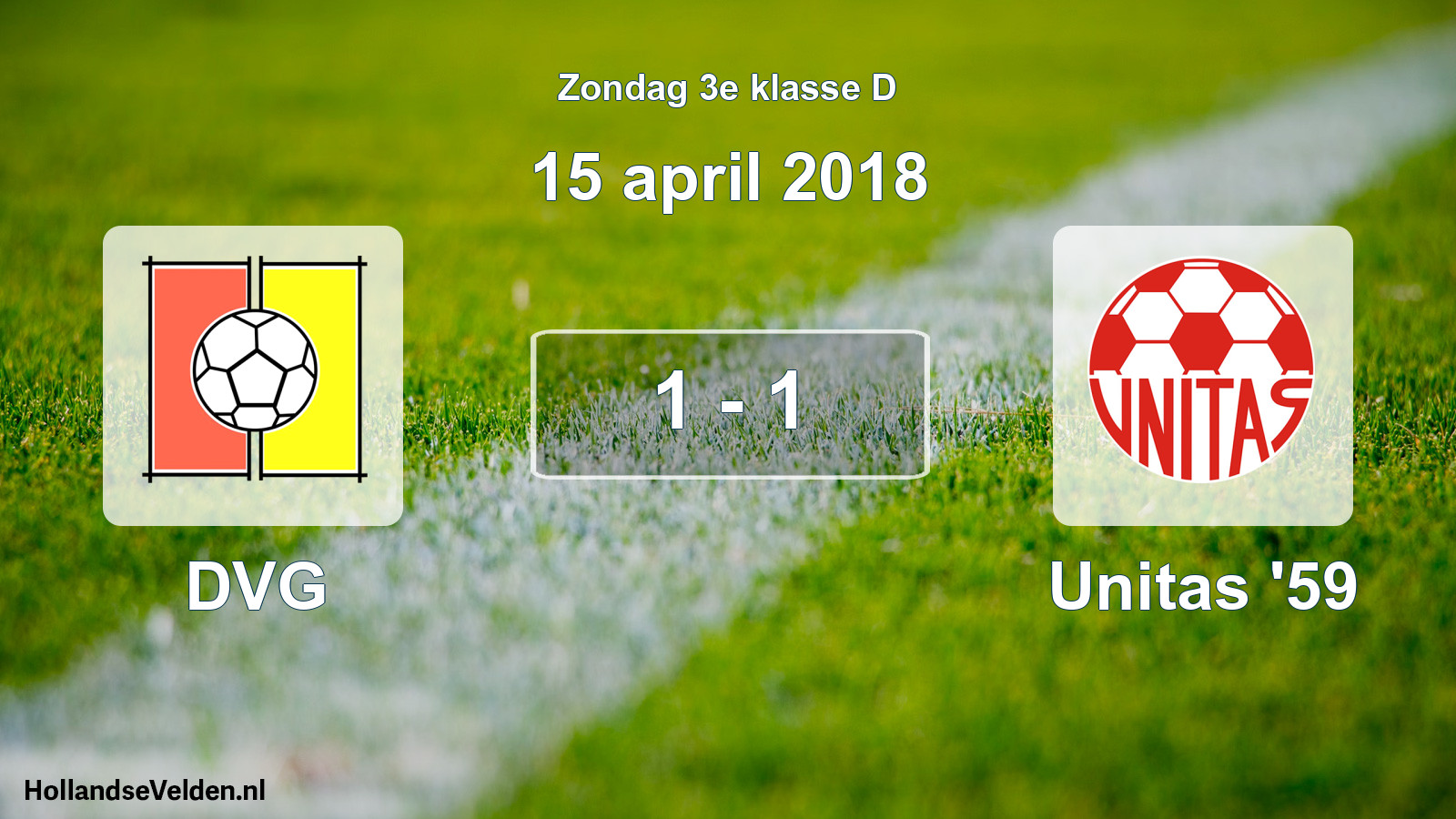 Total number of matches played: DVG - Unitas '59 1 - 1 (15 April 2018)
