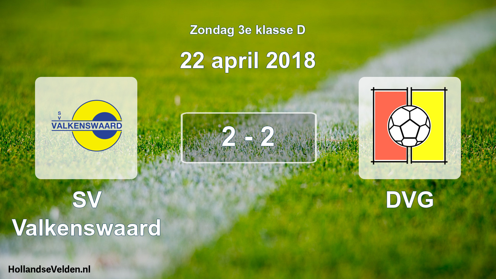 Total number of matches played: SV Valkenswaard - DVG 2 - 2 (22 April 2018)