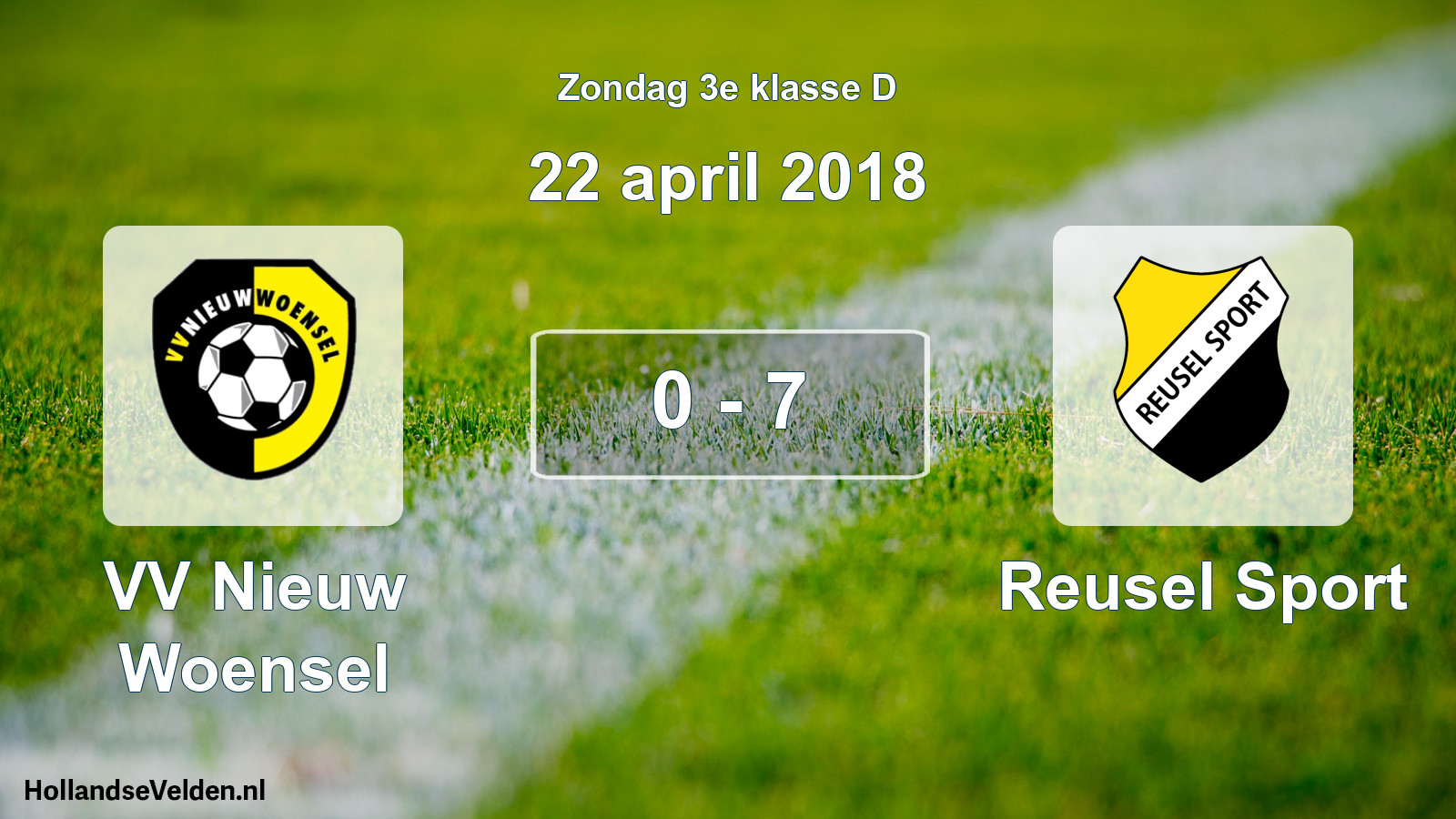 Total number of matches played: VV Nieuw Woensel - Reusel Sport 0 - 7 (22 April 2018)