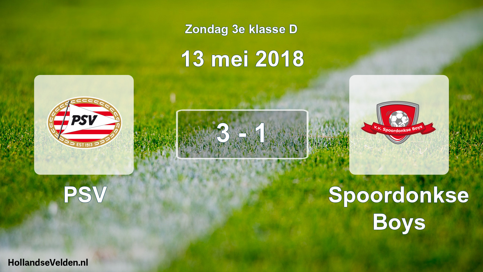 Total number of matches played: PSV - Spoordonkse Boys 3 - 1 (13 May 2018)