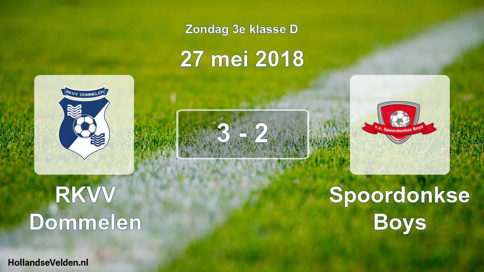 Total number of matches played: RKVV Dommelen - Spoordonkse Boys 3 - 2 (27 May 2018)