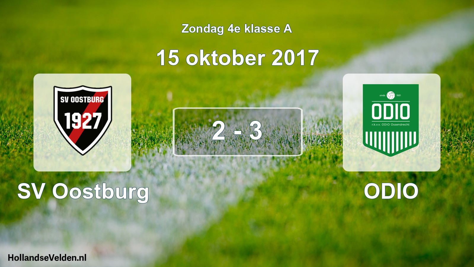 Total number of matches played: SV Oostburg - ODIO 2 - 3 (15 October 2017)