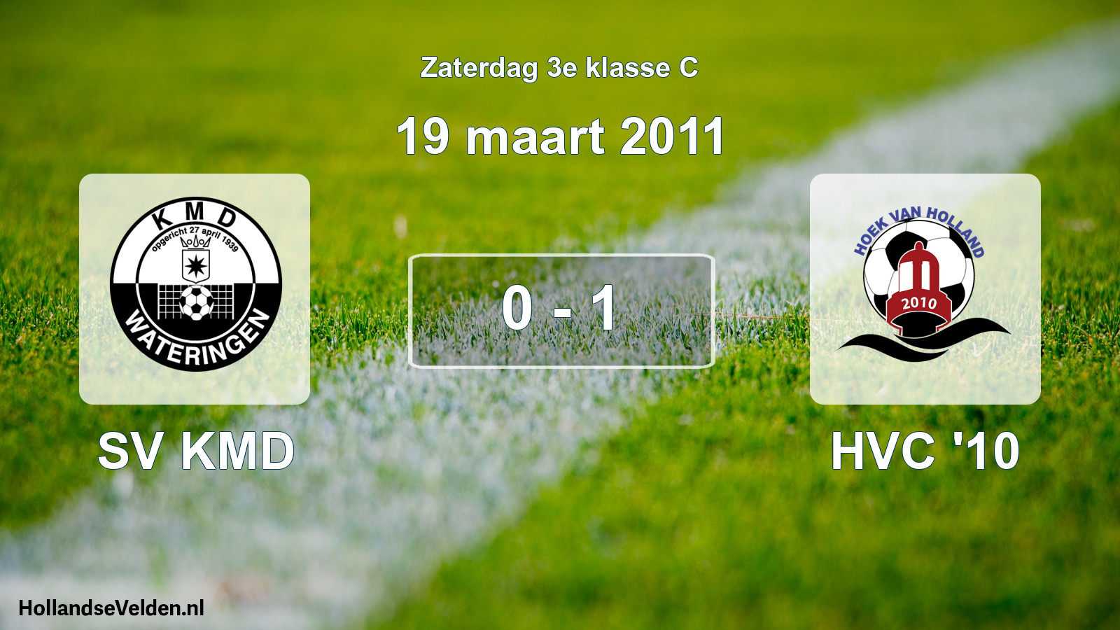 Total number of matches played: SV KMD - HVC '10 0 - 1 (19 March 2011)