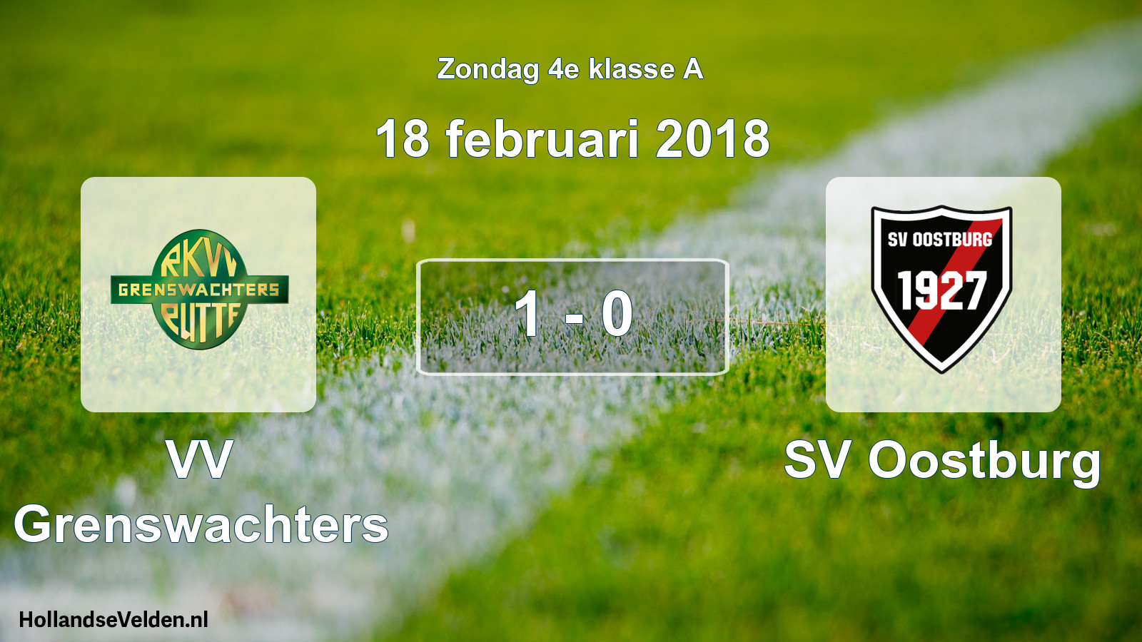 Total number of matches played: VV Grenswachters - SV Oostburg 1 - 0 (18 February 2018)