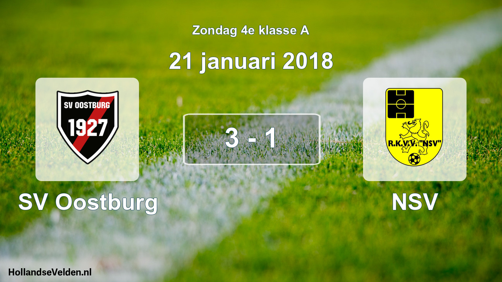 Total number of matches played: SV Oostburg - NSV 3 - 1 (21 January 2018)