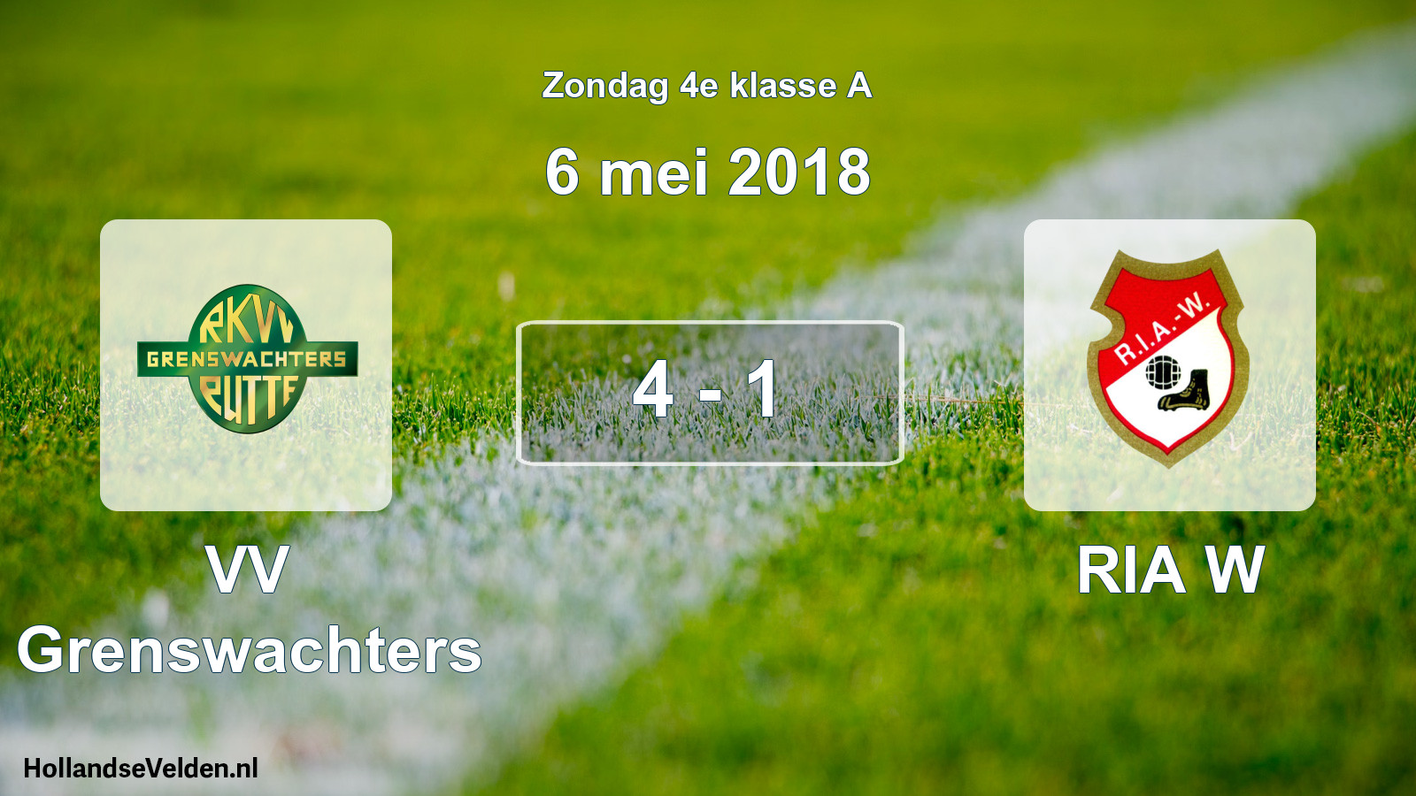 Total number of matches played: VV Grenswachters - RIA W 4 - 1 (6 May 2018)