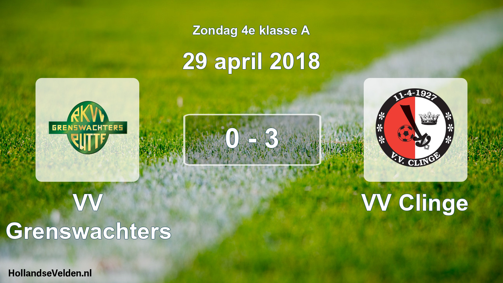 Total number of matches played: VV Grenswachters - VV Clinge 0 - 3 (29 April 2018)