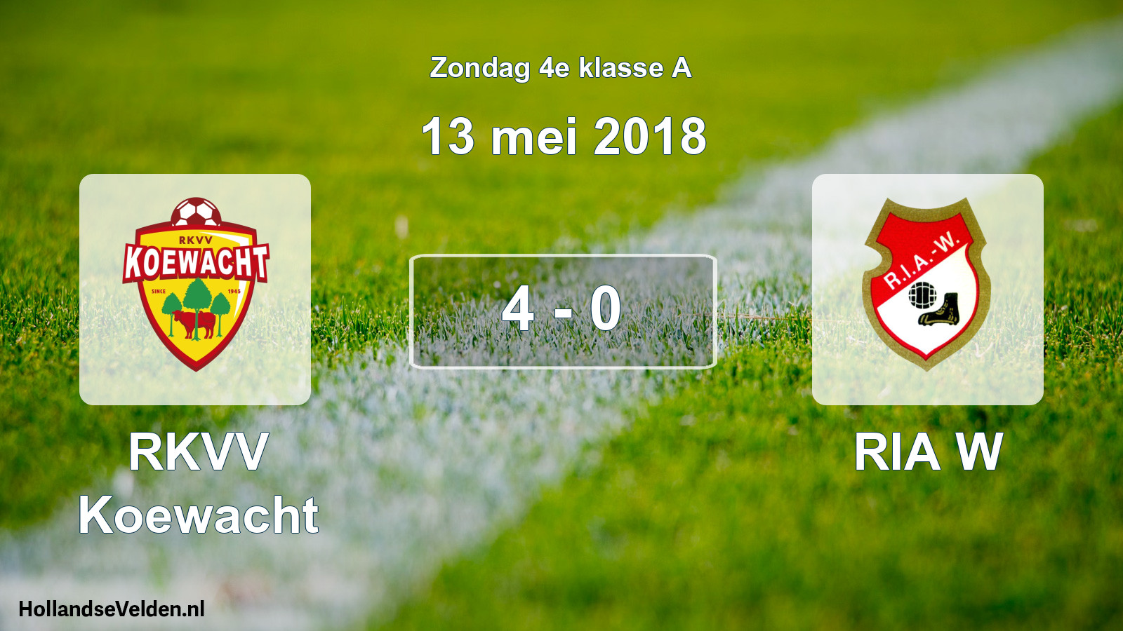 Total number of matches played: RKVV Koewacht - RIA W 4 - 0 (13 May 2018)