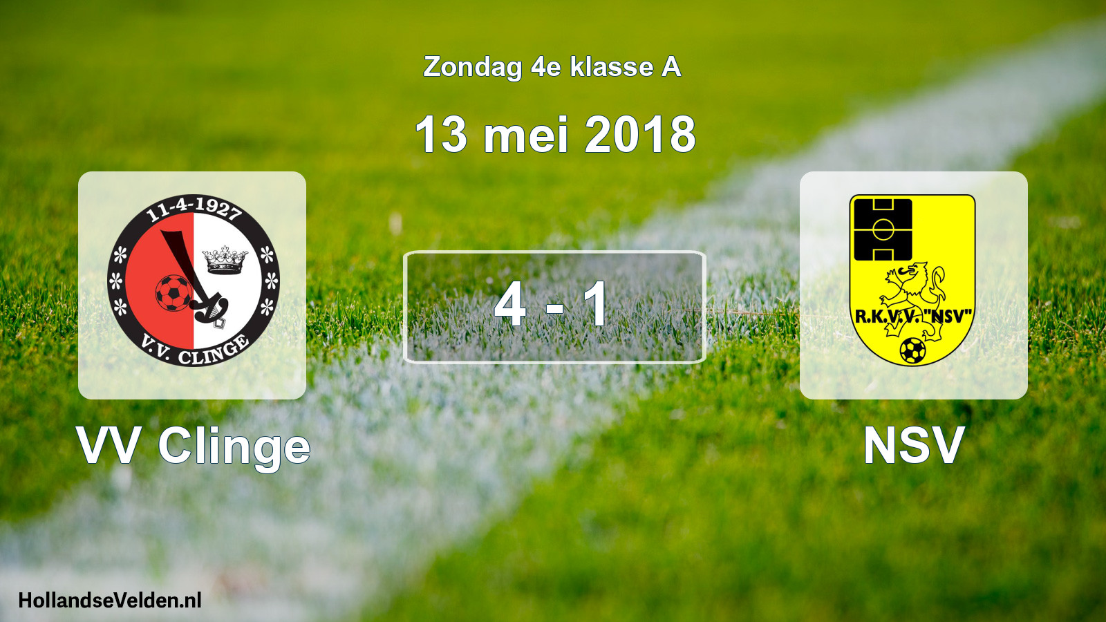 Total number of matches played: VV Clinge - NSV 4 - 1 (13 May 2018)