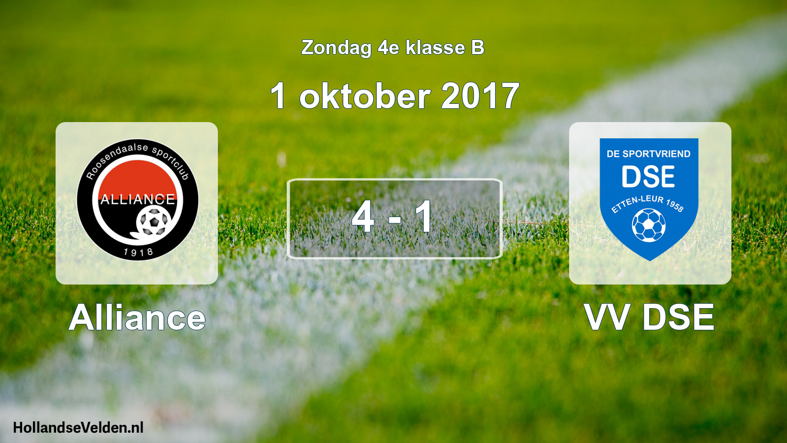 Total number of matches played: Alliance - VV DSE 4 - 1 (1 October 2017)