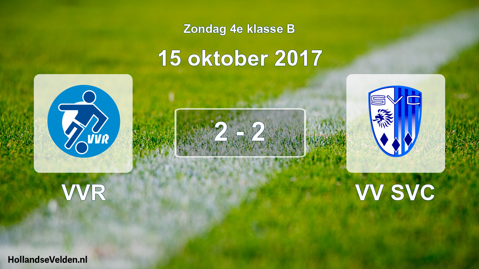 Total number of matches played: VVR - VV SVC 2 - 2 (15 October 2017)