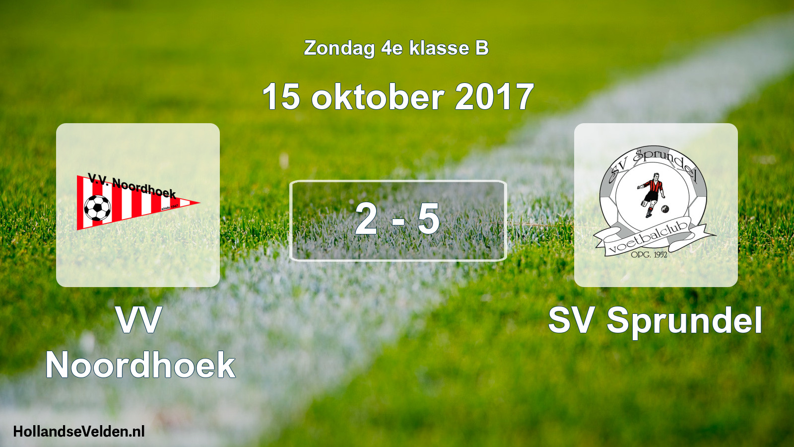Total number of matches played: VV Noordhoek - SV Sprundel 2 - 5 (15 October 2017)