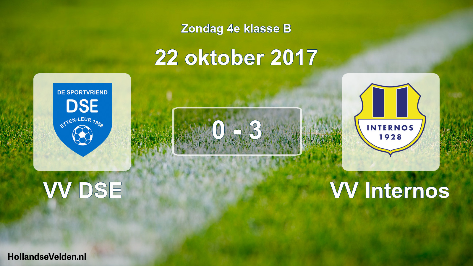 Total number of matches played: VV DSE - VV Internos 0 - 3 (22 October 2017)
