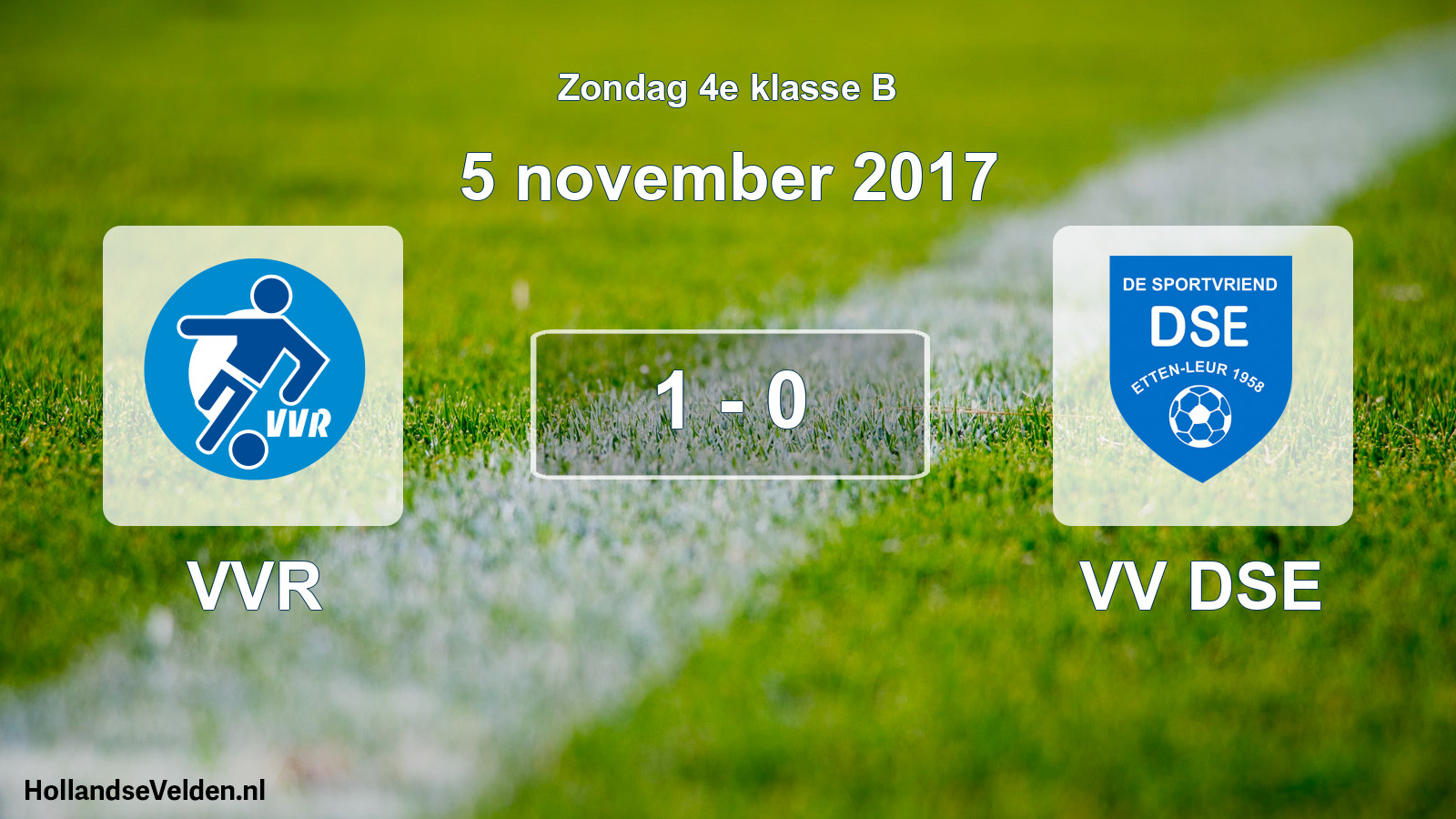 Total number of matches played: VVR - VV DSE 1 - 0 (5 November 2017)