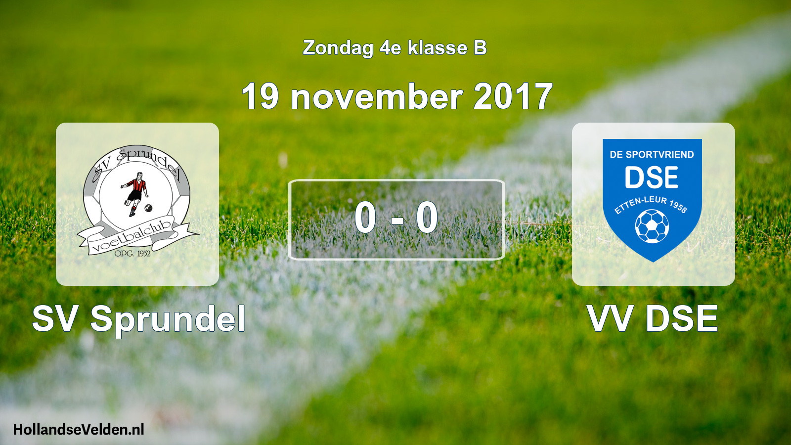 Total number of matches played: SV Sprundel - VV DSE 0 - 0 (19 November 2017)