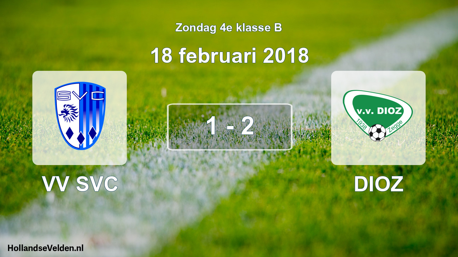 Total number of matches played: VV SVC - DIOZ 1 - 2 (18 February 2018)