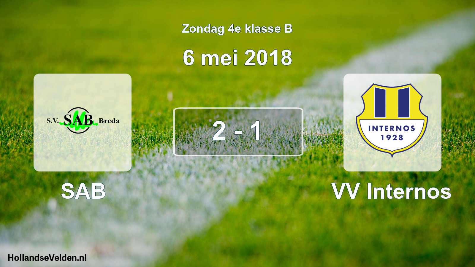 Total number of matches played: SAB - VV Internos 2 - 1 (6 May 2018)