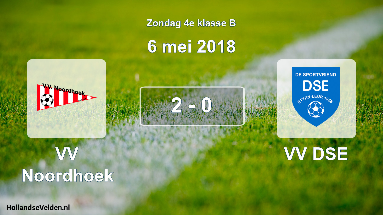 Total number of matches played: VV Noordhoek - VV DSE 2 - 0 (6 May 2018)