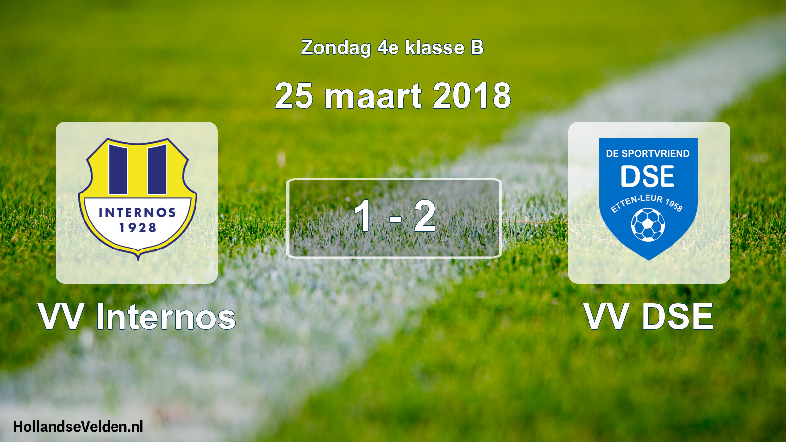 Total number of matches played: VV Internos - VV DSE 1 - 2 (25 March 2018)
