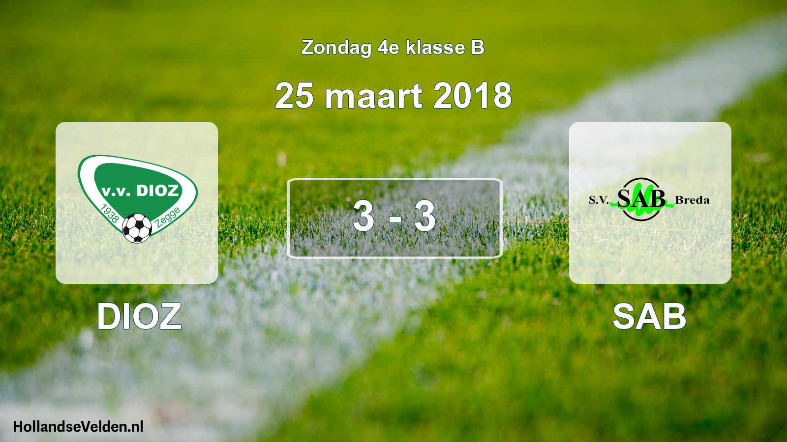 Total number of matches played: DIOZ - SAB 3 - 3 (25 March 2018)