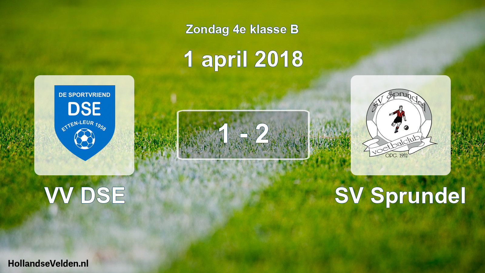 Total number of matches played: VV DSE - SV Sprundel 1 - 2 (1 April 2018)