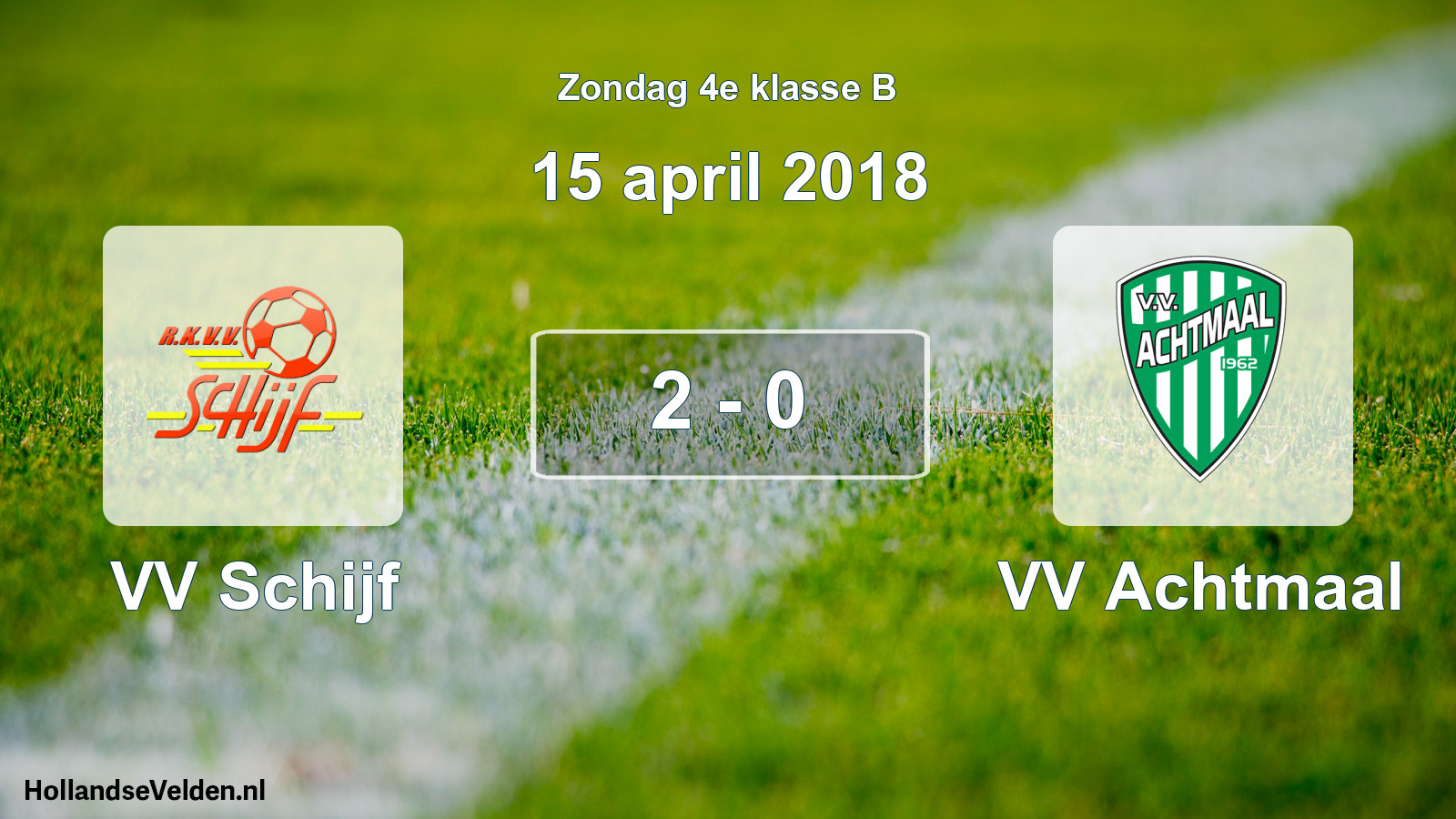 Total number of matches played: VV Schijf - VV Achtmaal 2 - 0 (15 April 2018)