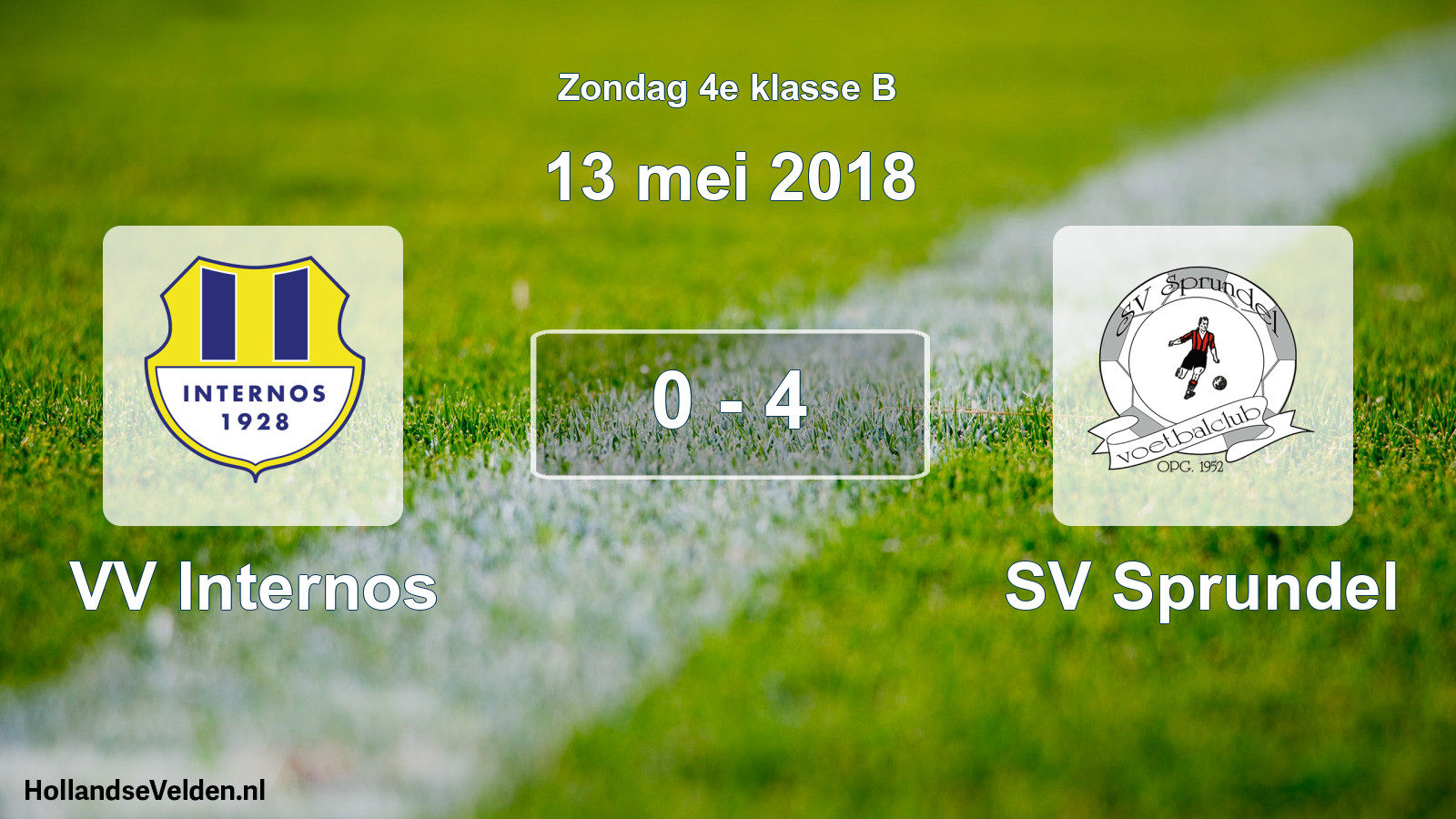 Total number of matches played: VV Internos - SV Sprundel 0 - 4 (13 May 2018)