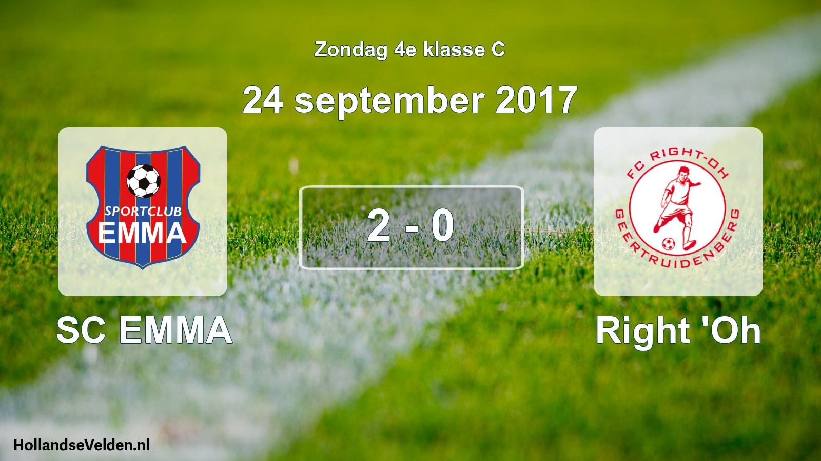 Total number of matches played: SC EMMA - Right 'Oh 2 - 0 (24 September 2017)