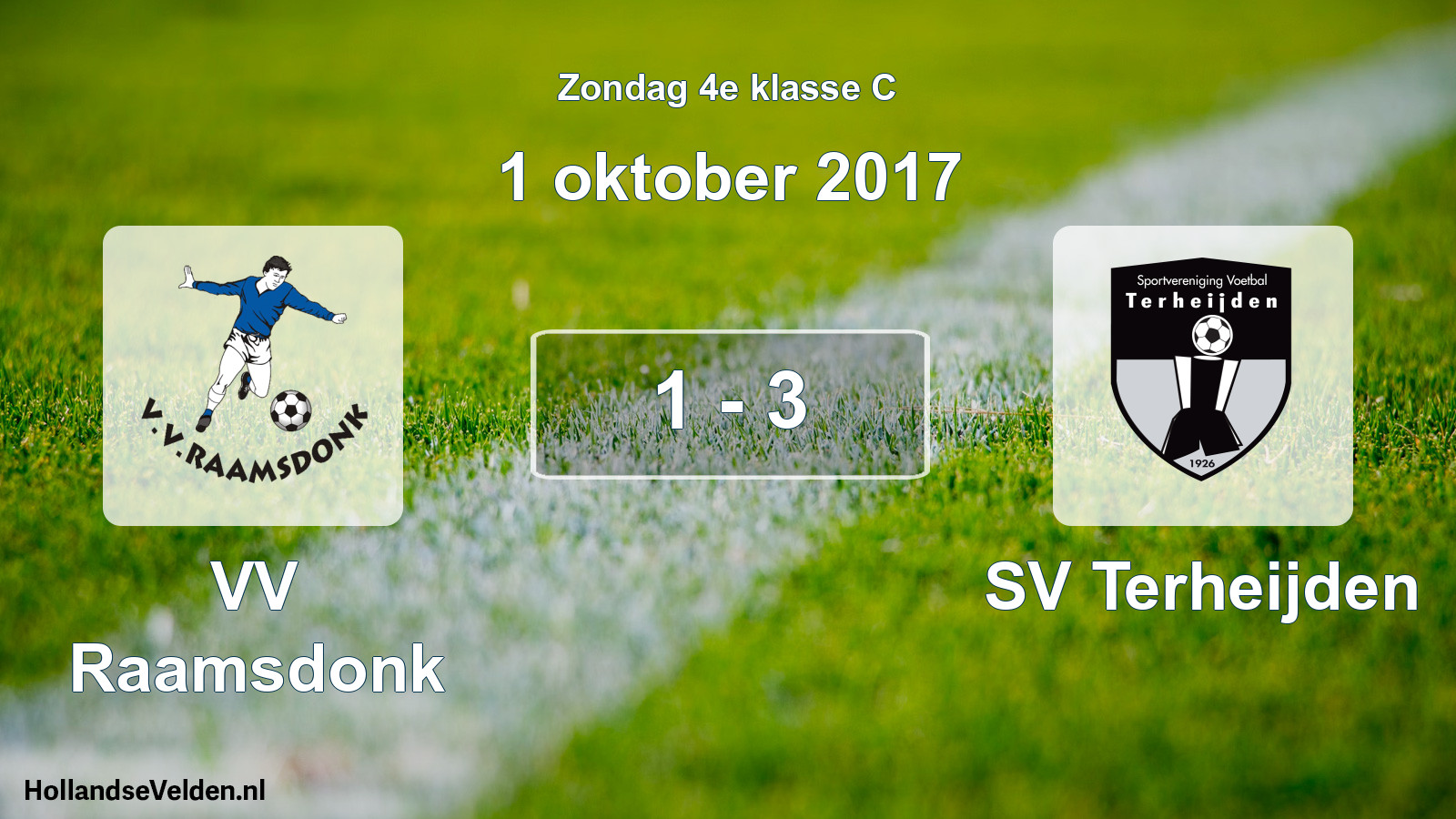 Total number of matches played: VV Raamsdonk - SV Terheijden 1 - 3 (1 October 2017)