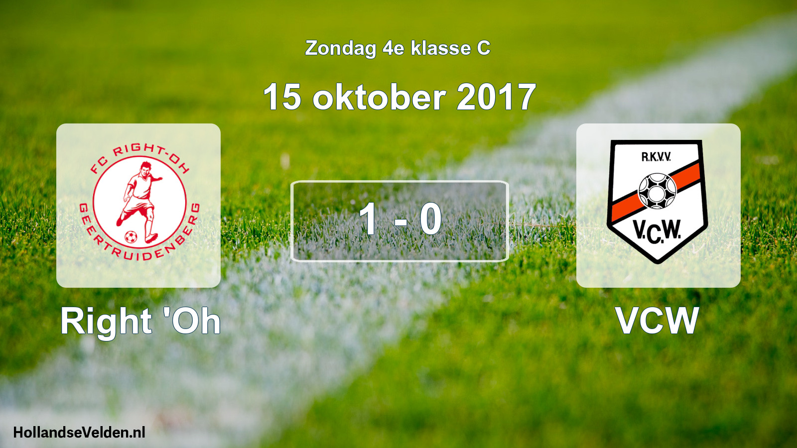 Total number of matches played: Right 'Oh - VCW 1 - 0 (15 October 2017)