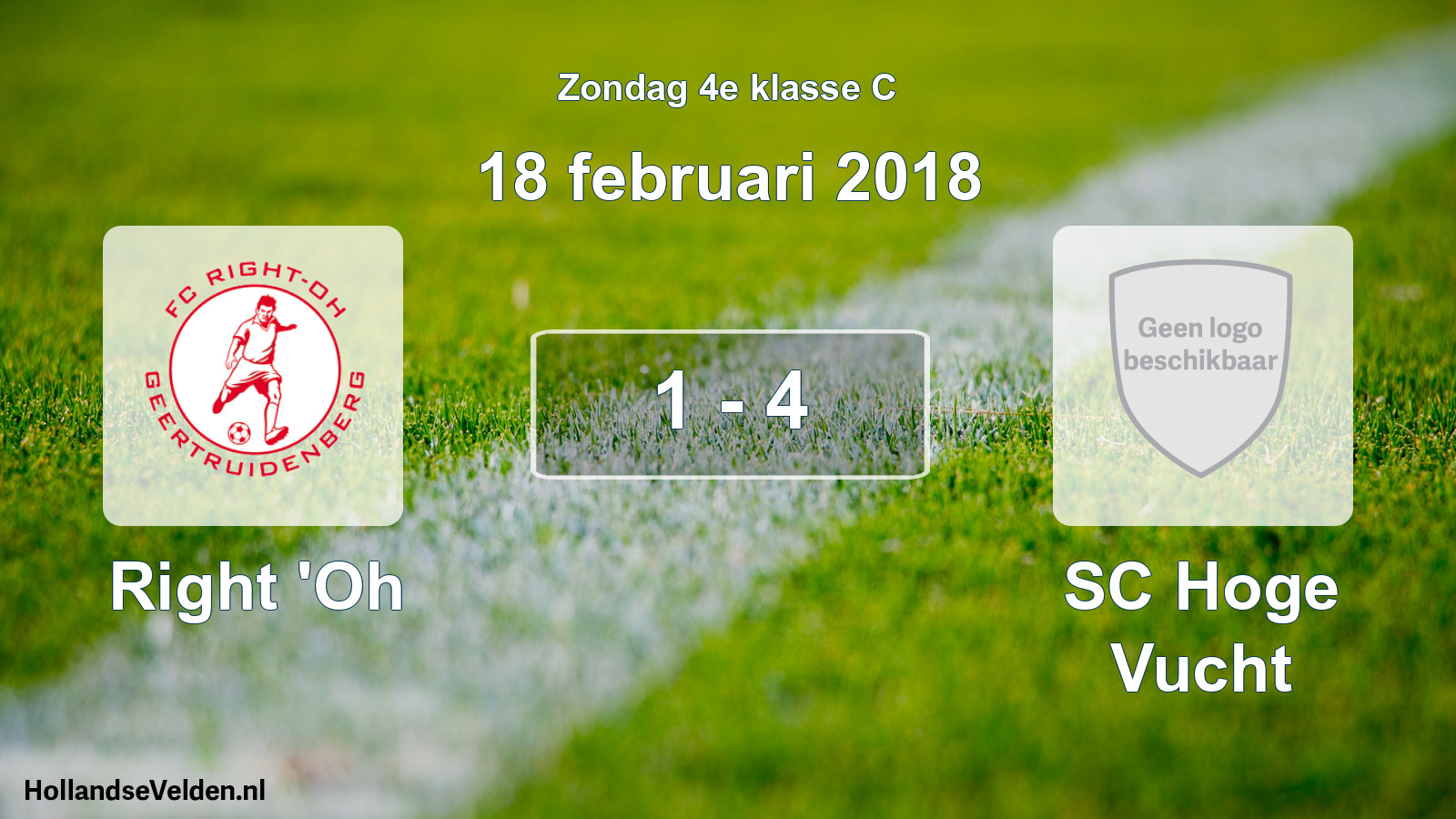 Total number of matches played: Right 'Oh - SC Hoge Vucht 1 - 4 (18 February 2018)