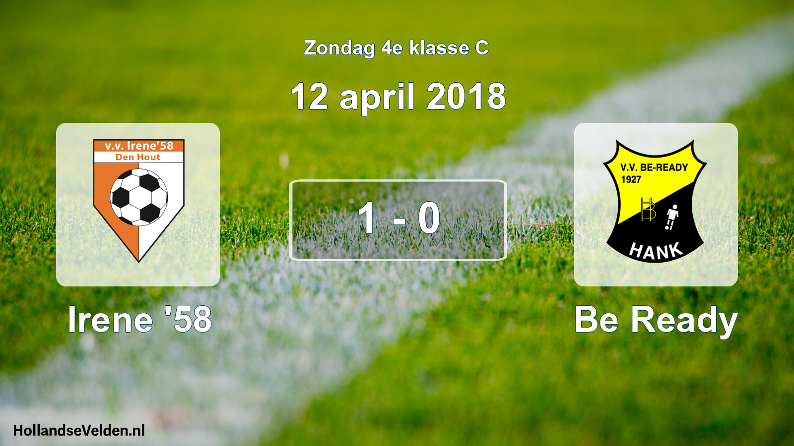 Total number of matches played: Irene '58 - Be Ready 1 - 0 (12 April 2018)