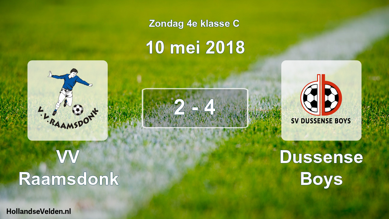 Total number of matches played: VV Raamsdonk - Dussense Boys 2 - 4 (10 May 2018)