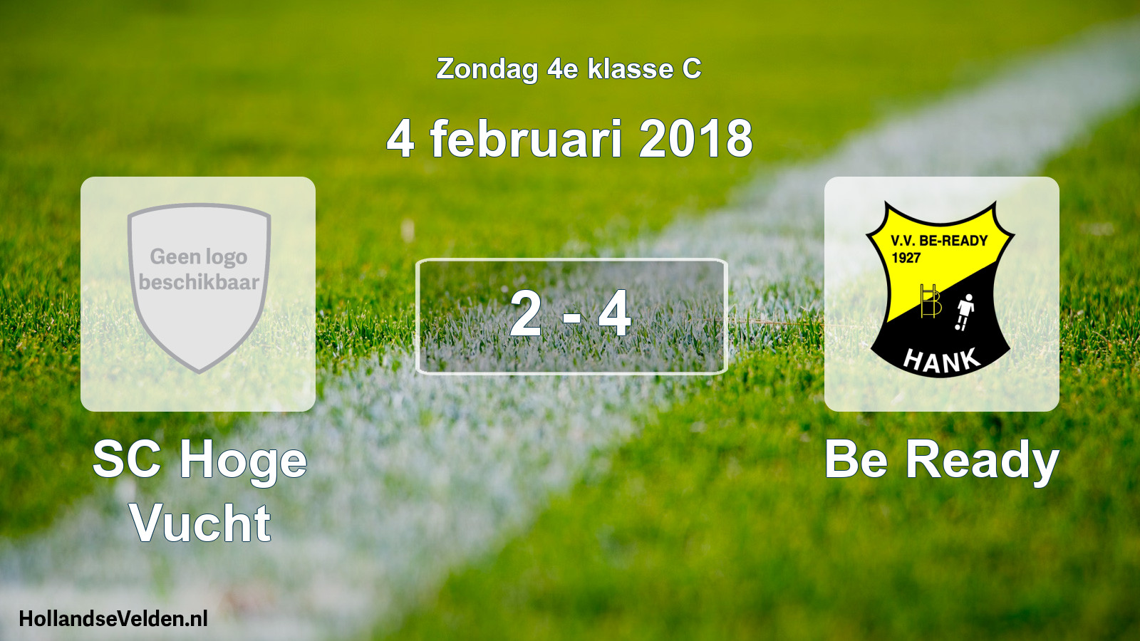 Total number of matches played: SC Hoge Vucht - Be Ready 2 - 4 (4 February 2018)
