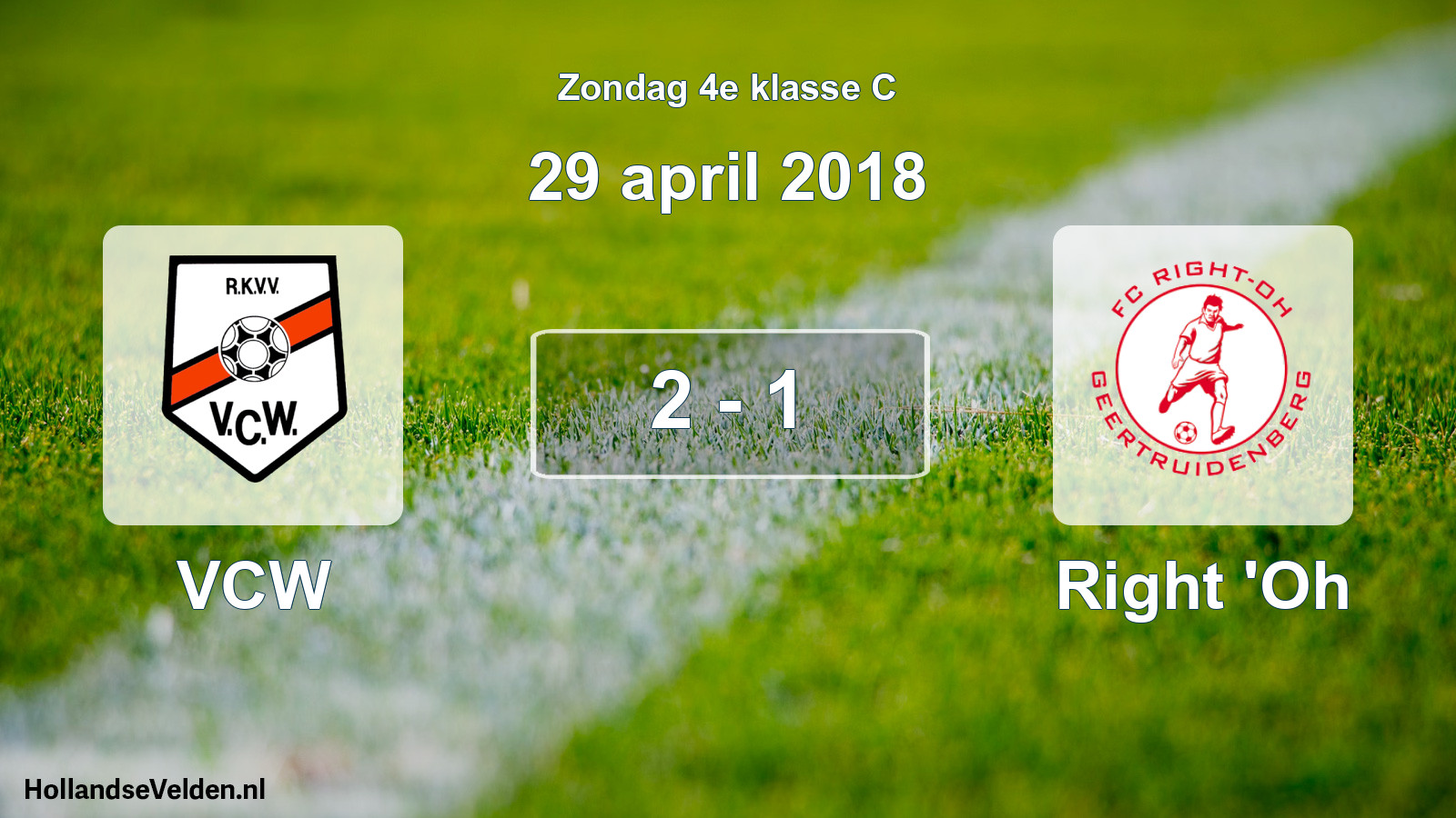 Total number of matches played: VCW - Right 'Oh 2 - 1 (29 April 2018)