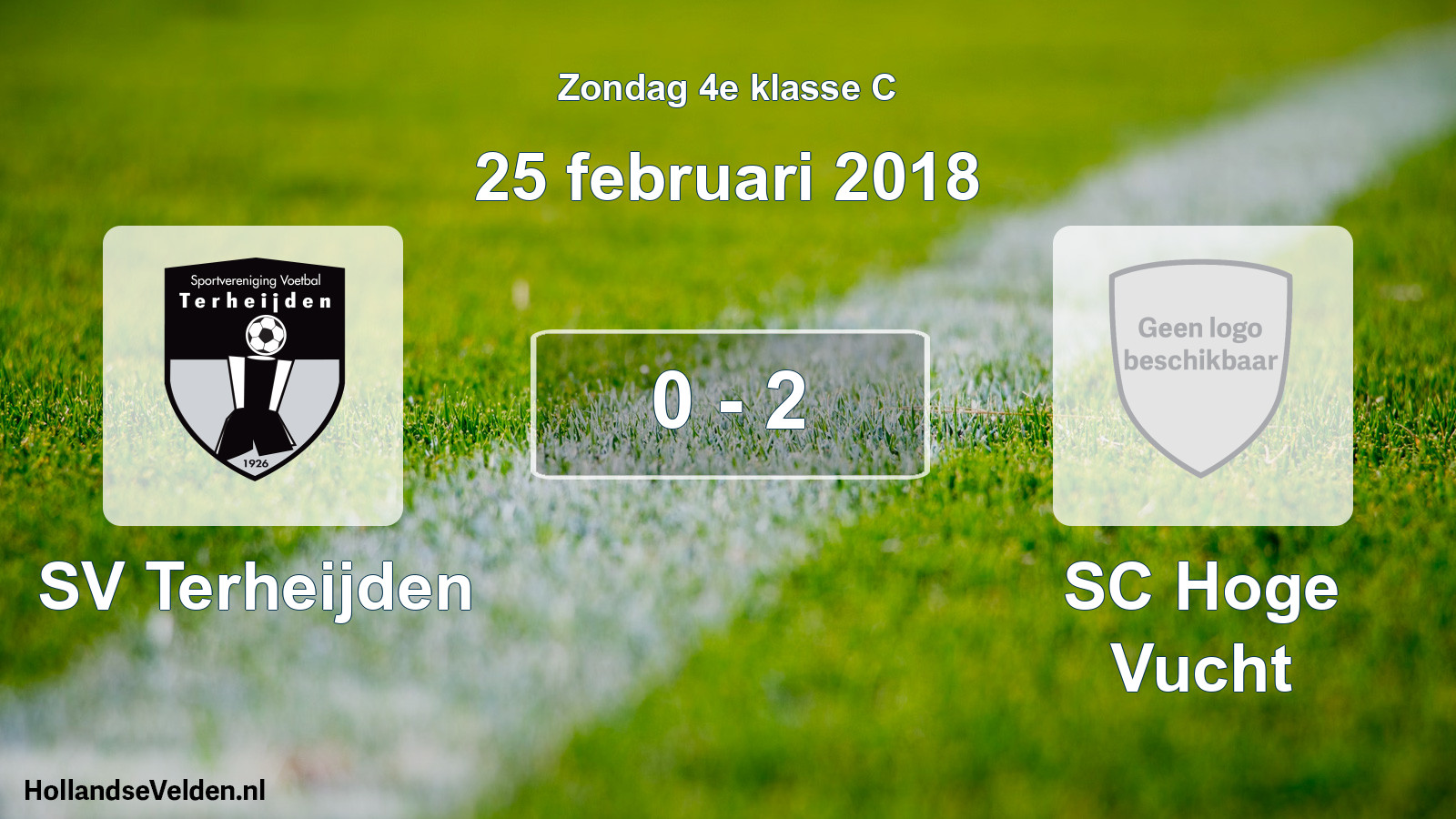 Total number of matches played: SV Terheijden - SC Hoge Vucht 0 - 2 (25 February 2018)