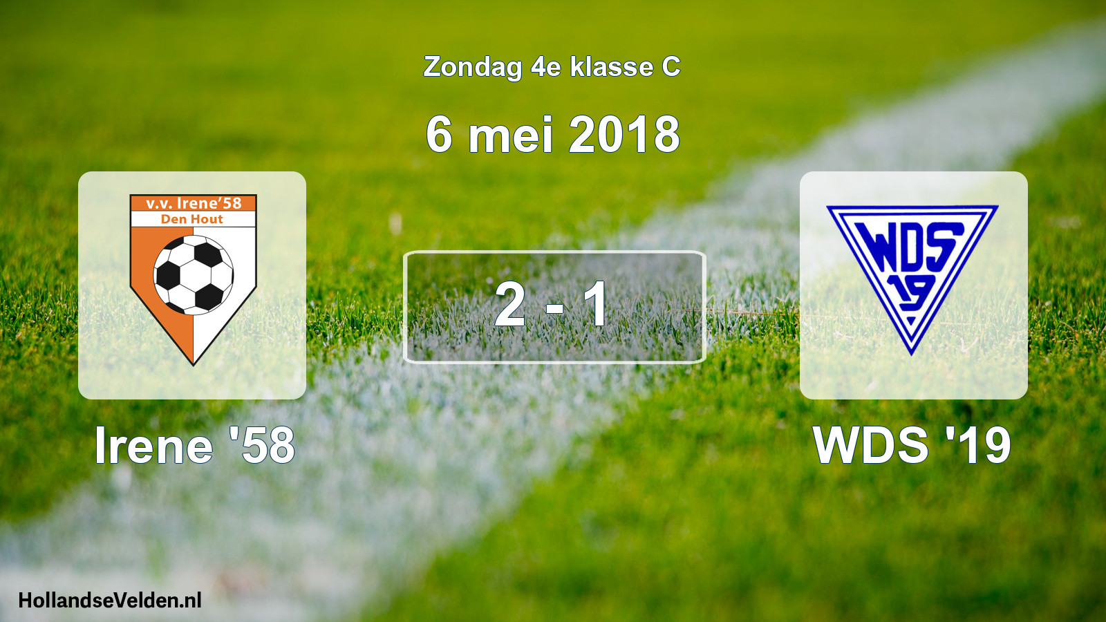Total number of matches played: Irene '58 - WDS '19 2 - 1 (6 May 2018)