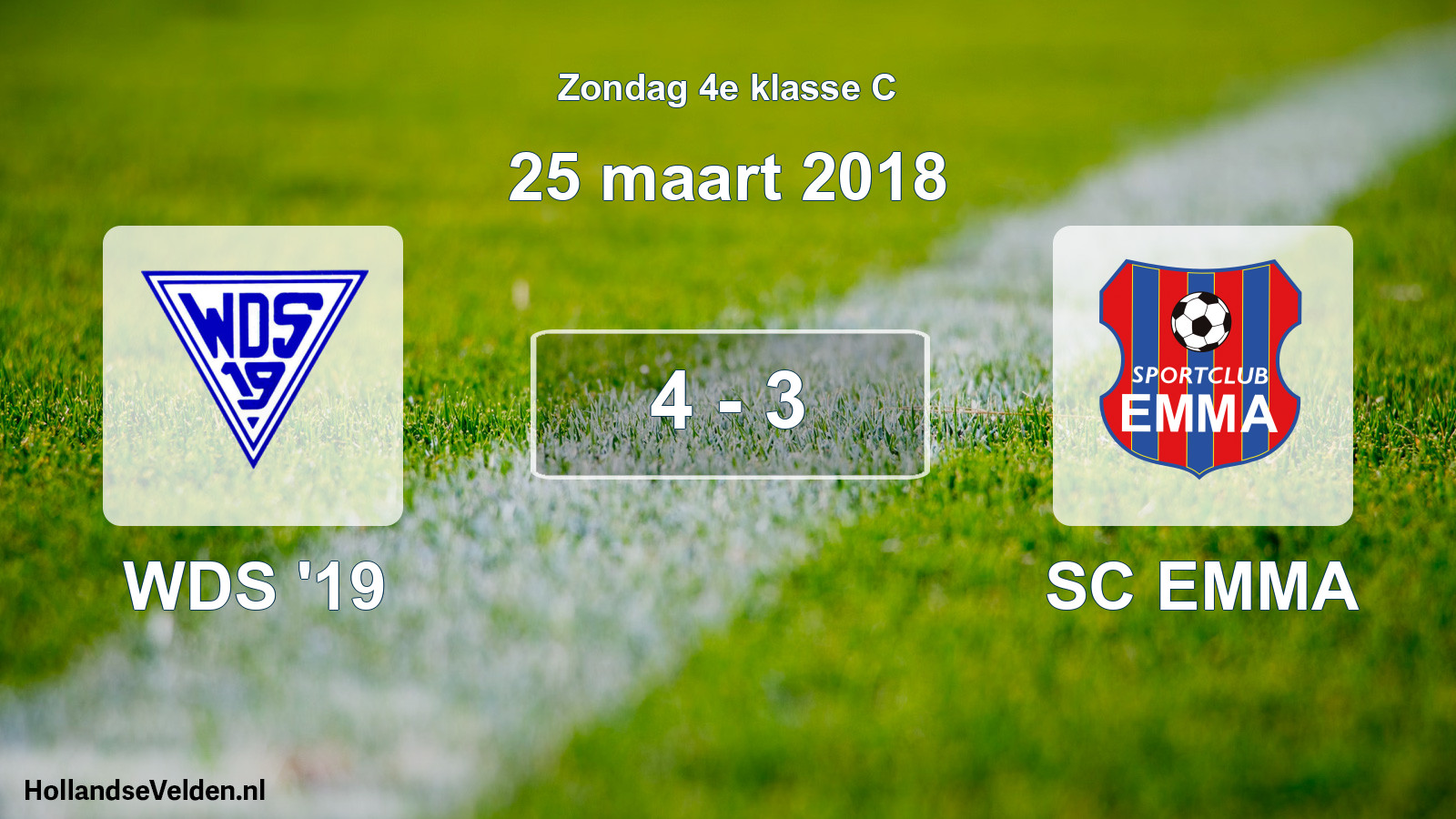 Total number of matches played: WDS '19 - SC EMMA 4 - 3 (25 March 2018)