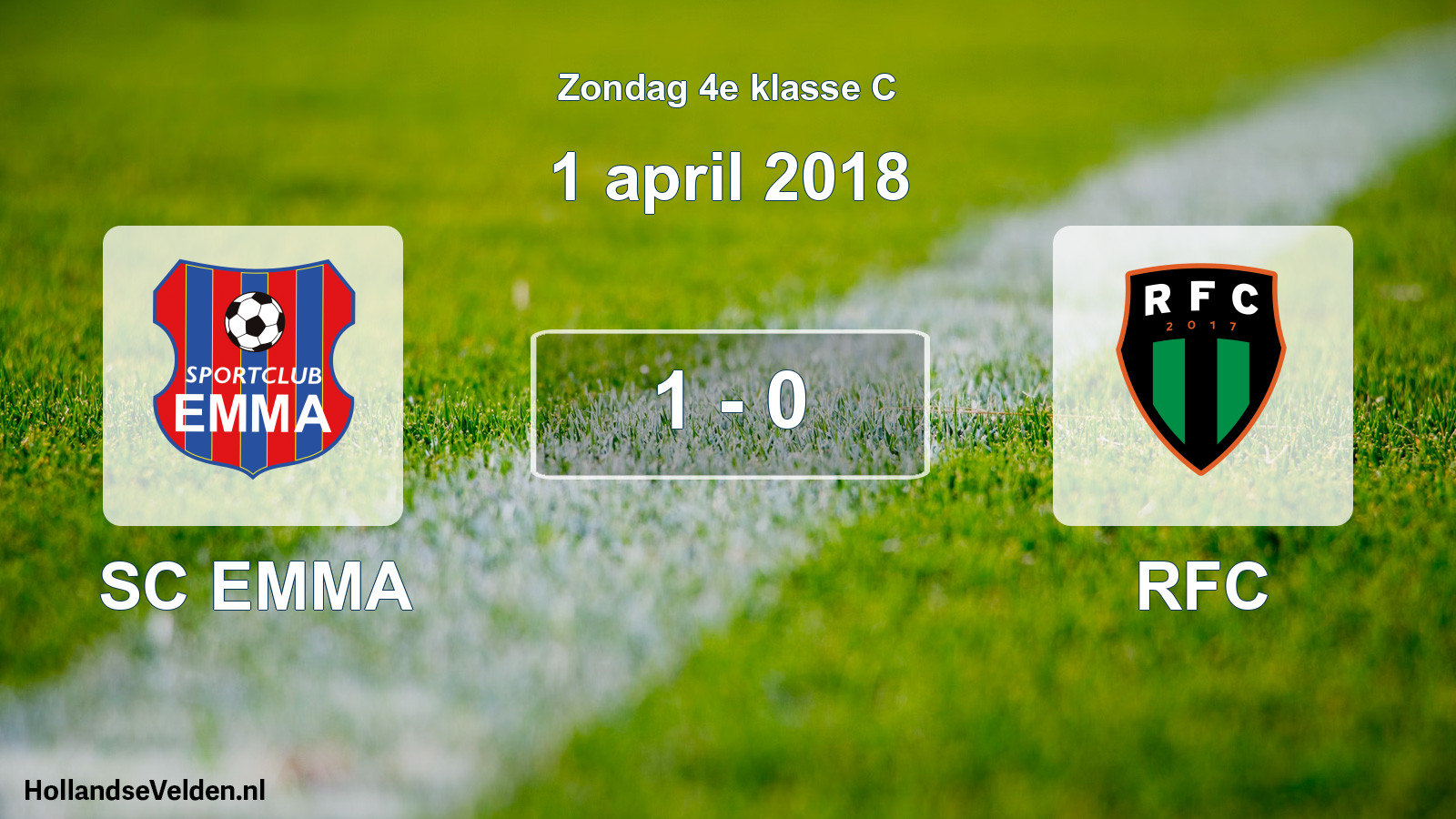 Total number of matches played: SC EMMA - RFC 1 - 0 (1 April 2018)