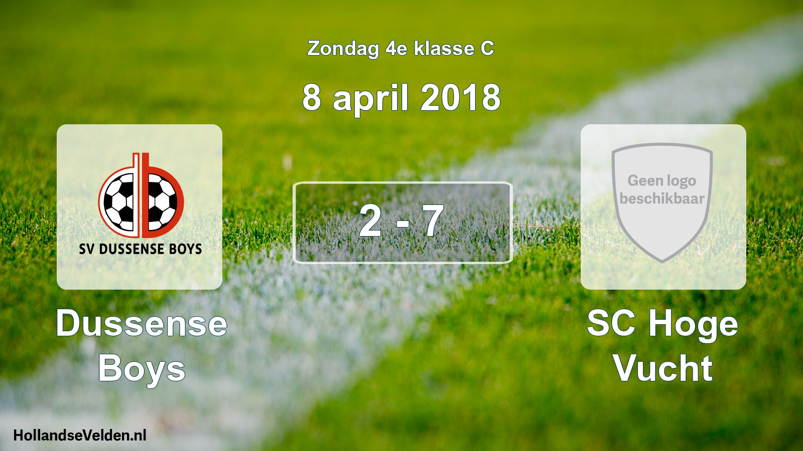 Total number of matches played: Dussense Boys - SC Hoge Vucht 2 - 7 (8 April 2018)