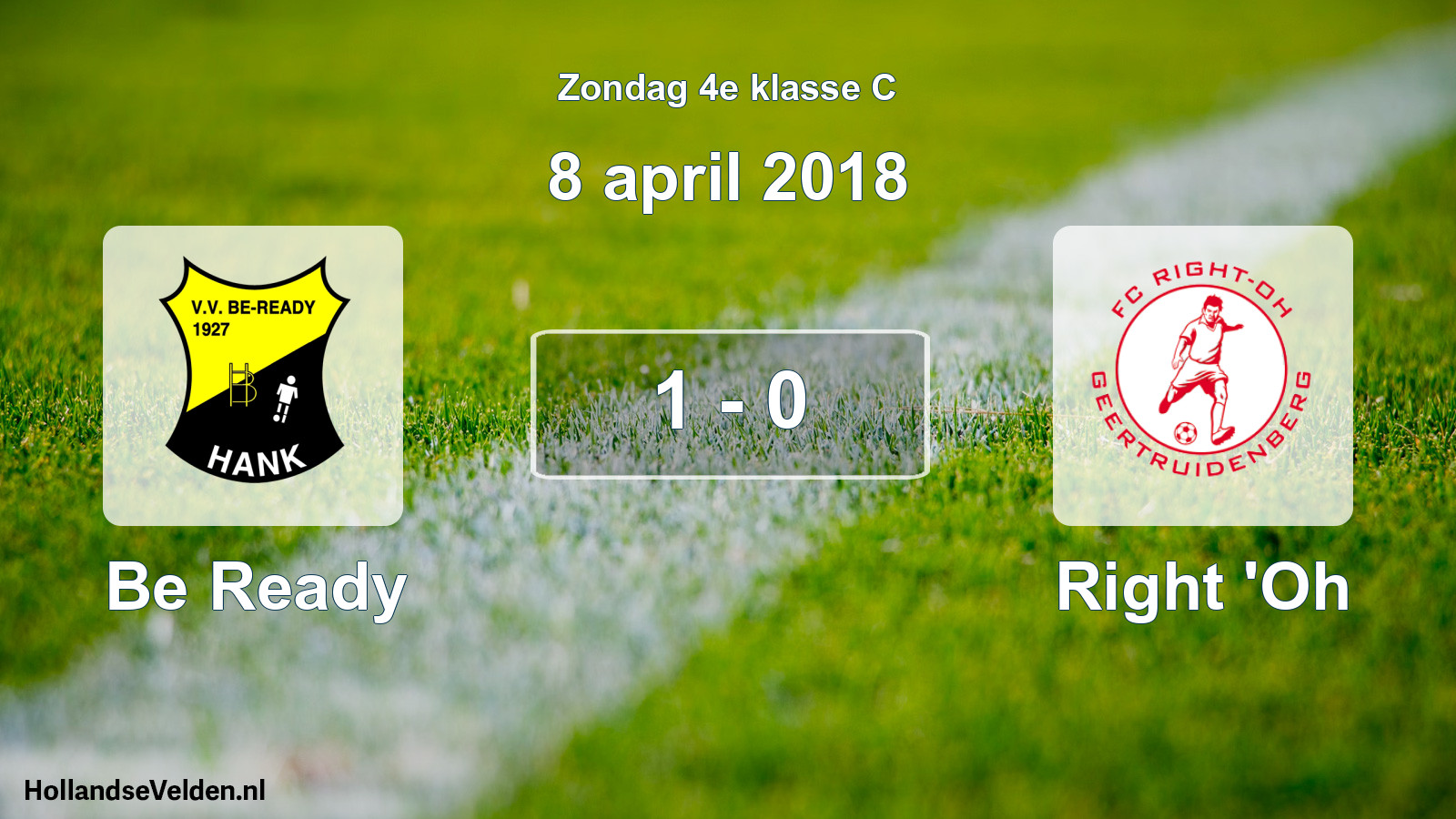 Total number of matches played: Be Ready - Right 'Oh 1 - 0 (8 April 2018)