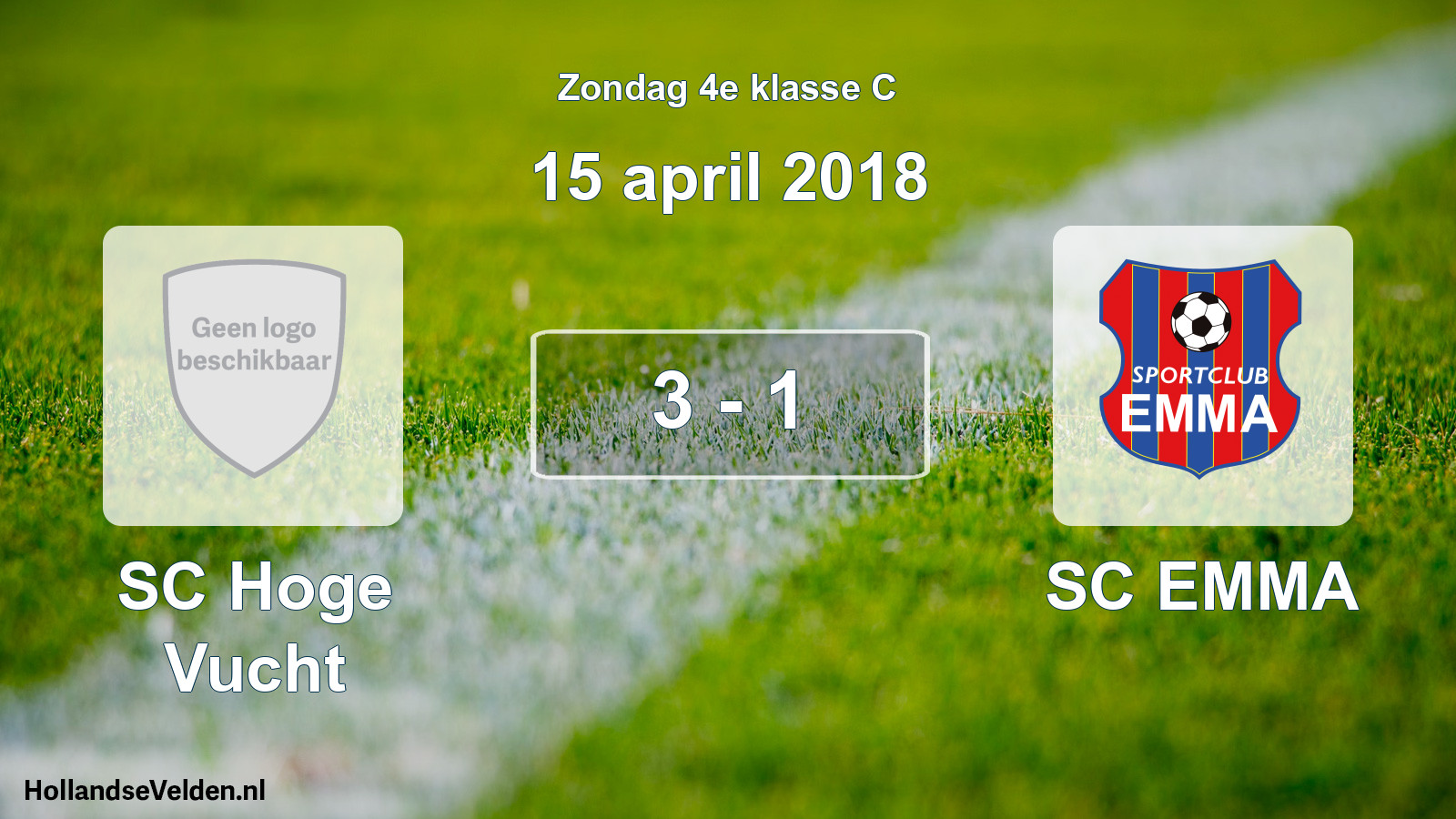 Total number of matches played: SC Hoge Vucht - SC EMMA 3 - 1 (15 April 2018)