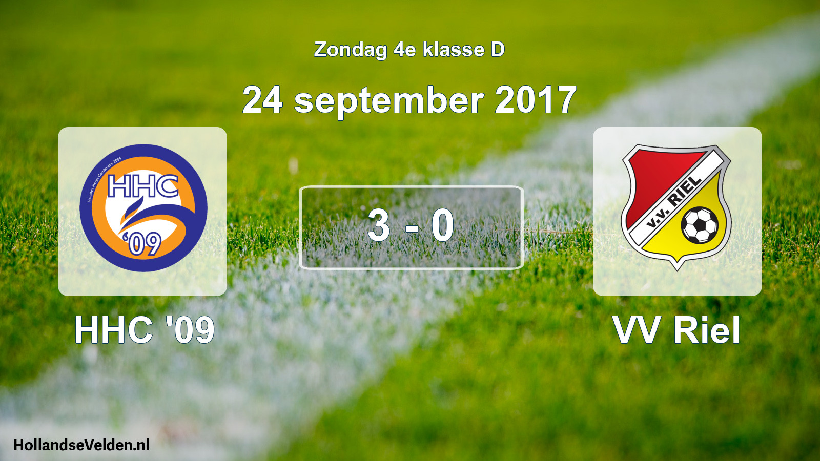 Total number of matches played: HHC '09 - VV Riel 3 - 0 (24 September 2017)