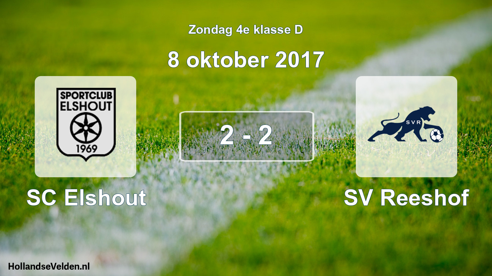 Total number of matches played: SC Elshout - SV Reeshof 2 - 2 (8 October 2017)