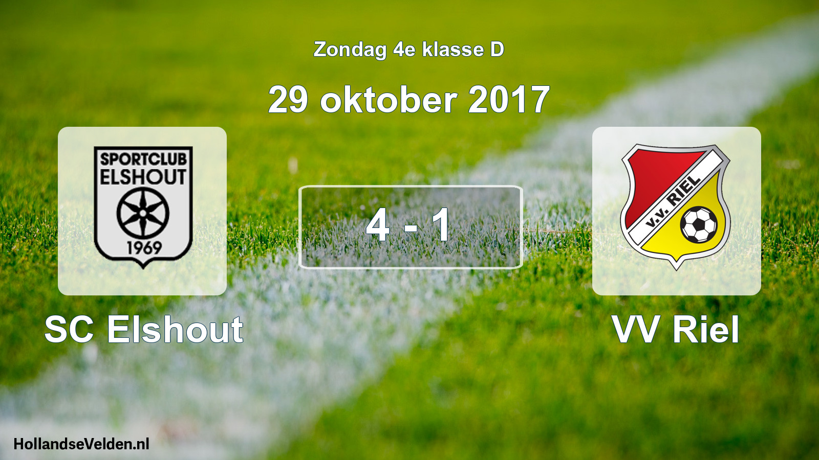 Total number of matches played: SC Elshout - VV Riel 4 - 1 (29 October 2017)