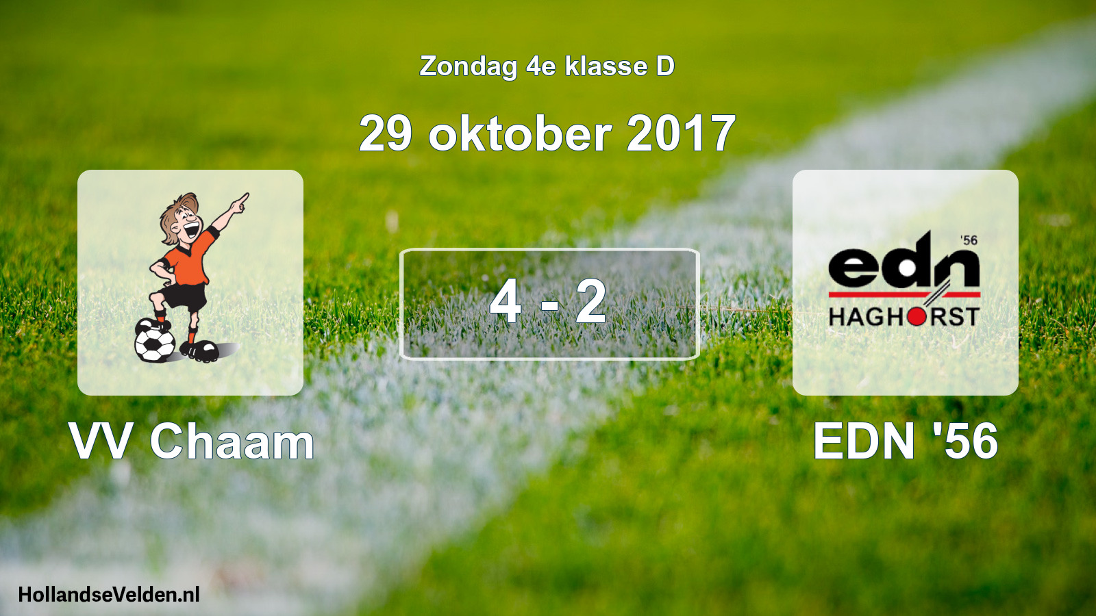 Total number of matches played: VV Chaam - EDN '56 4 - 2 (29 October 2017)