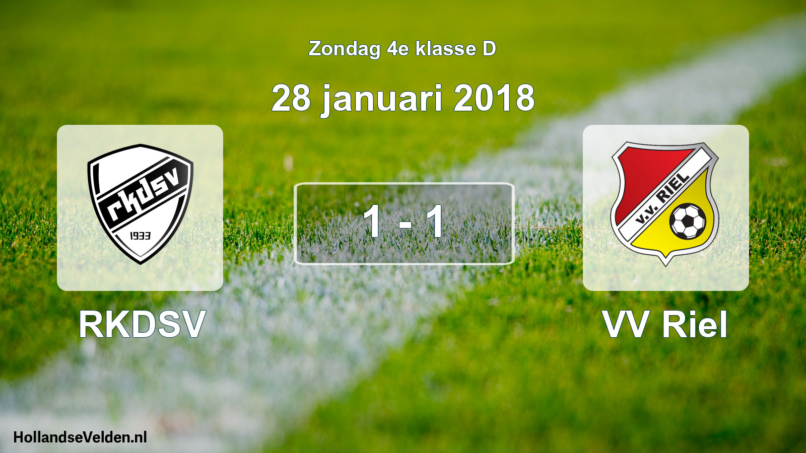 Total number of matches played: RKDSV - VV Riel 1 - 1 (28 January 2018)